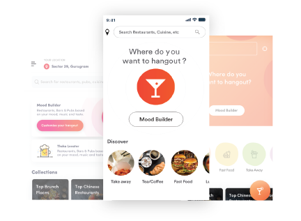 Dineout Mood Builder screen preview
